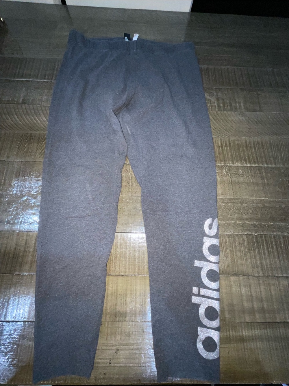 adidas Charcoal Gray Logo leggings